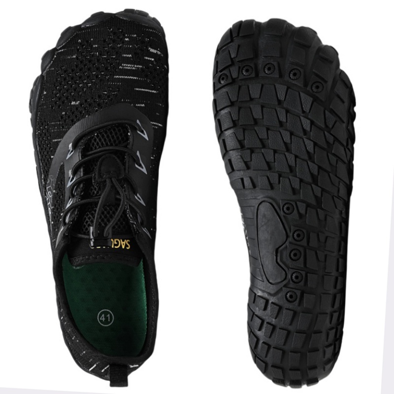 Wide Toe Box Running Sneakers - Pria Trail Sepatu Lari Minimalis Barefoot