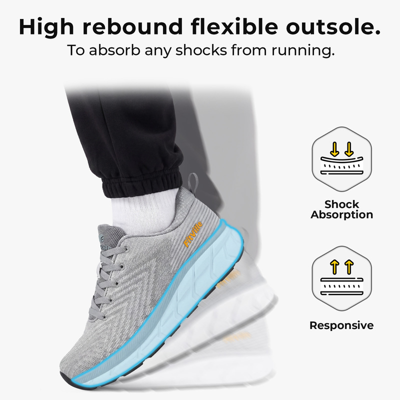 Sepatu Kets Pria FitVille deng - Breathable Mesh Athletic Shoes ulasan dan harga